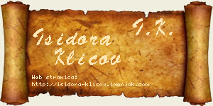 Isidora Klicov vizit kartica
